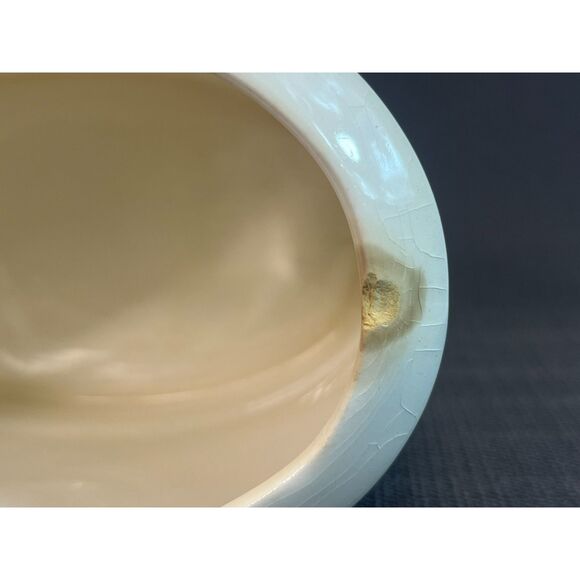 Vintage Petit Point Floral Needlepoint Harker Pottery Canister w/Lid USA Roses - Picture 8 of 13